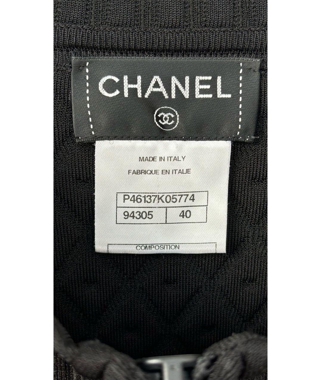 CHANEL Черная вискозная куртка, фото 2