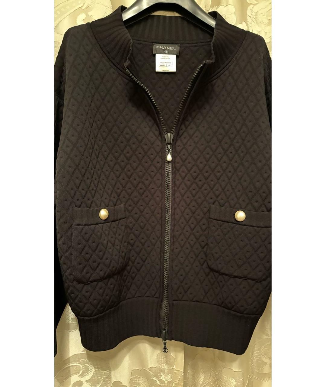 CHANEL Черная вискозная куртка, фото 8