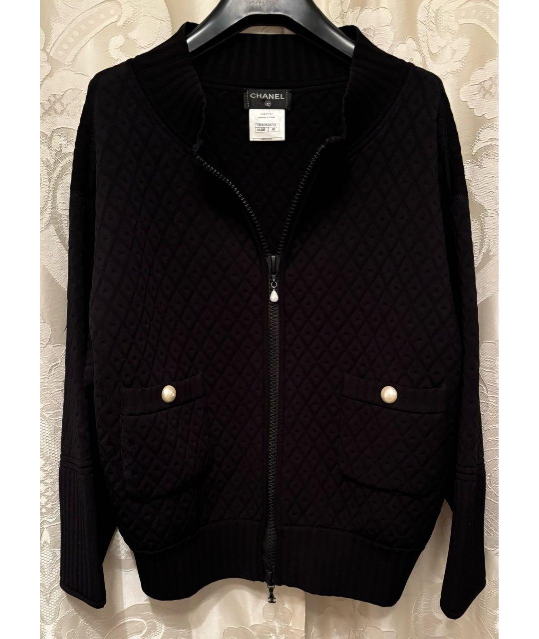 CHANEL Черная вискозная куртка, фото 7