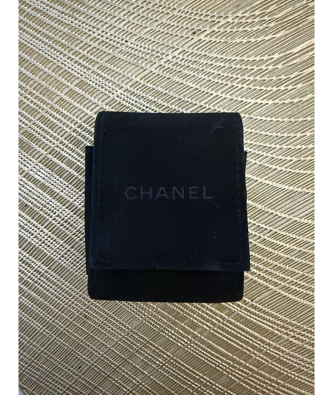 CHANEL Белые латунные серьги, фото 3