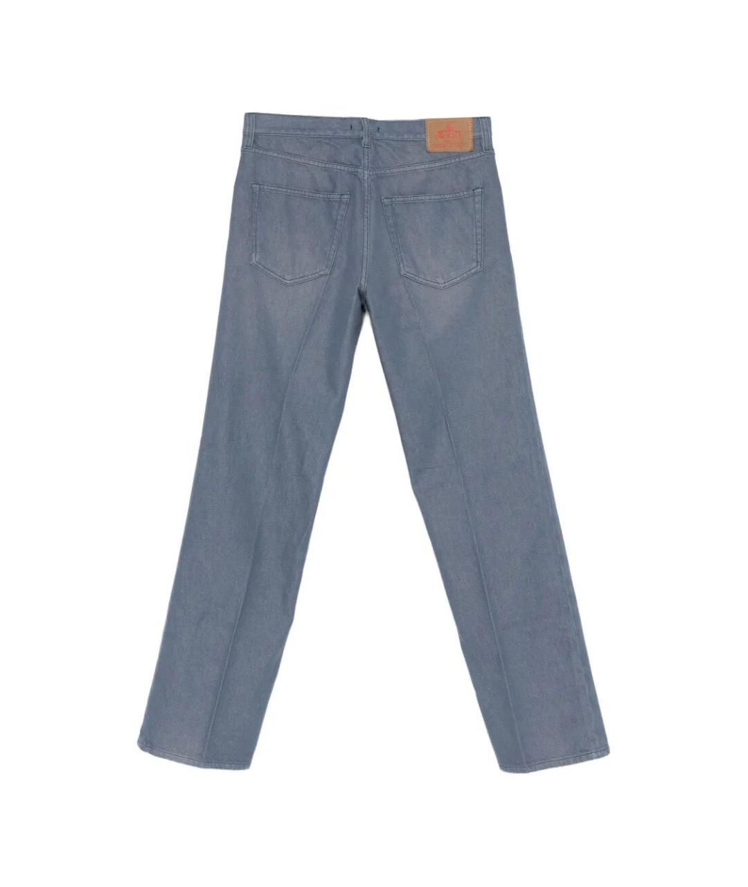 PRADA Голубые хлопковые прямые джинсы, фото 2