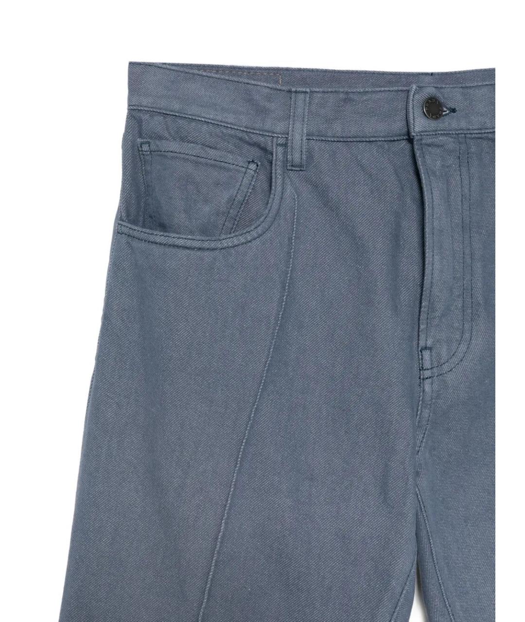 PRADA Голубые хлопковые прямые джинсы, фото 3