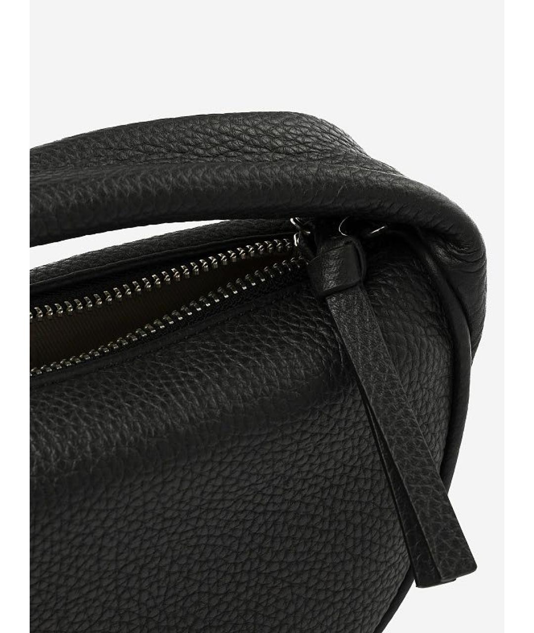 BY FAR Черная кожаная сумка с короткими ручками, фото 4
