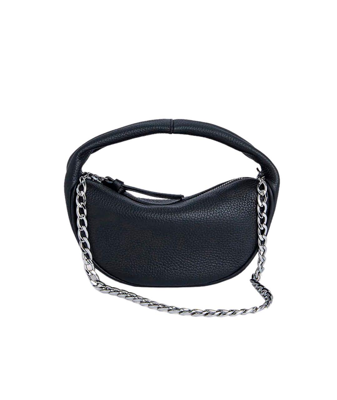 BY FAR Черная кожаная сумка с короткими ручками, фото 1