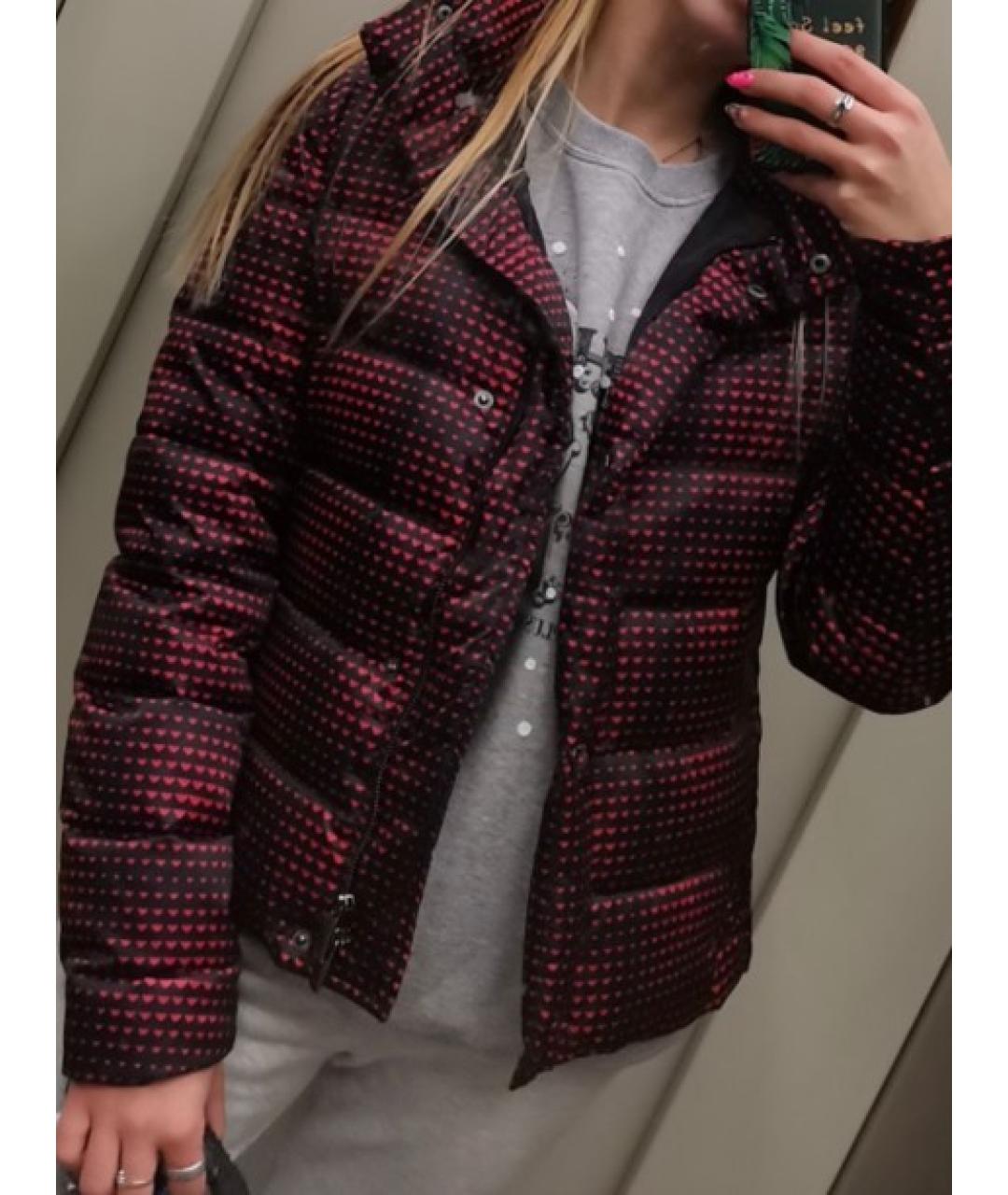 ARMANI JEANS Черный полиэстеровый пуховик, фото 4