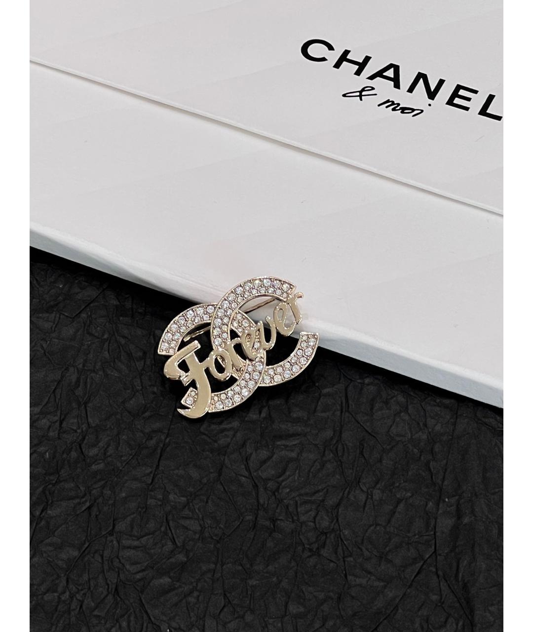 CHANEL Золотая металлическая булавка / брошь, фото 5