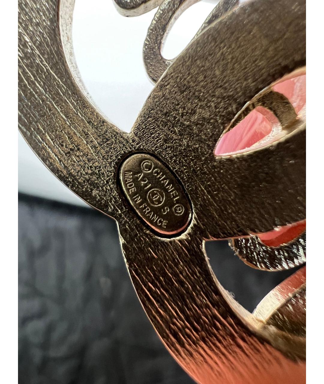 CHANEL Золотая металлическая булавка / брошь, фото 3