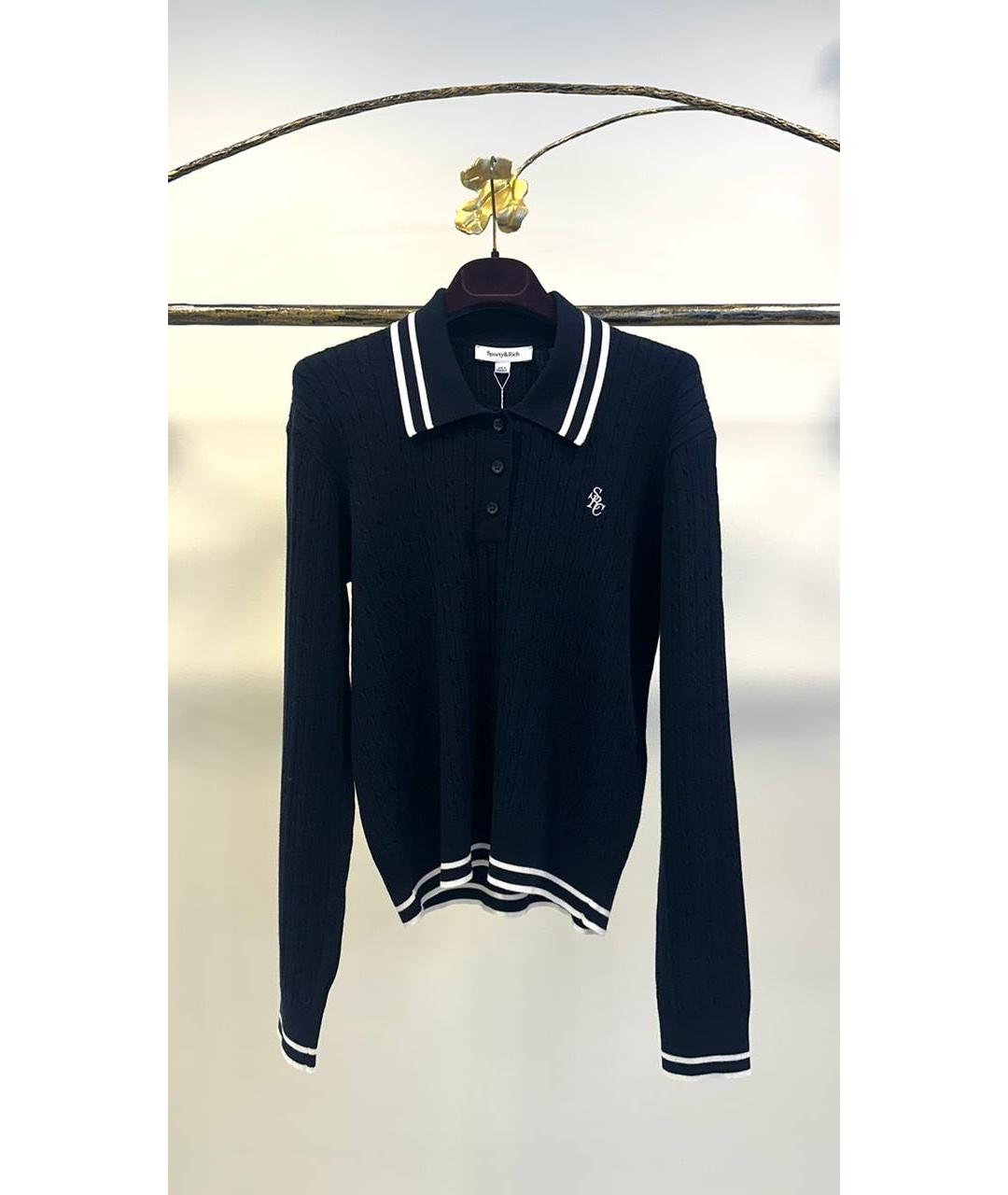 SPORTY AND RICH Темно-синий вискозный джемпер / свитер, фото 7