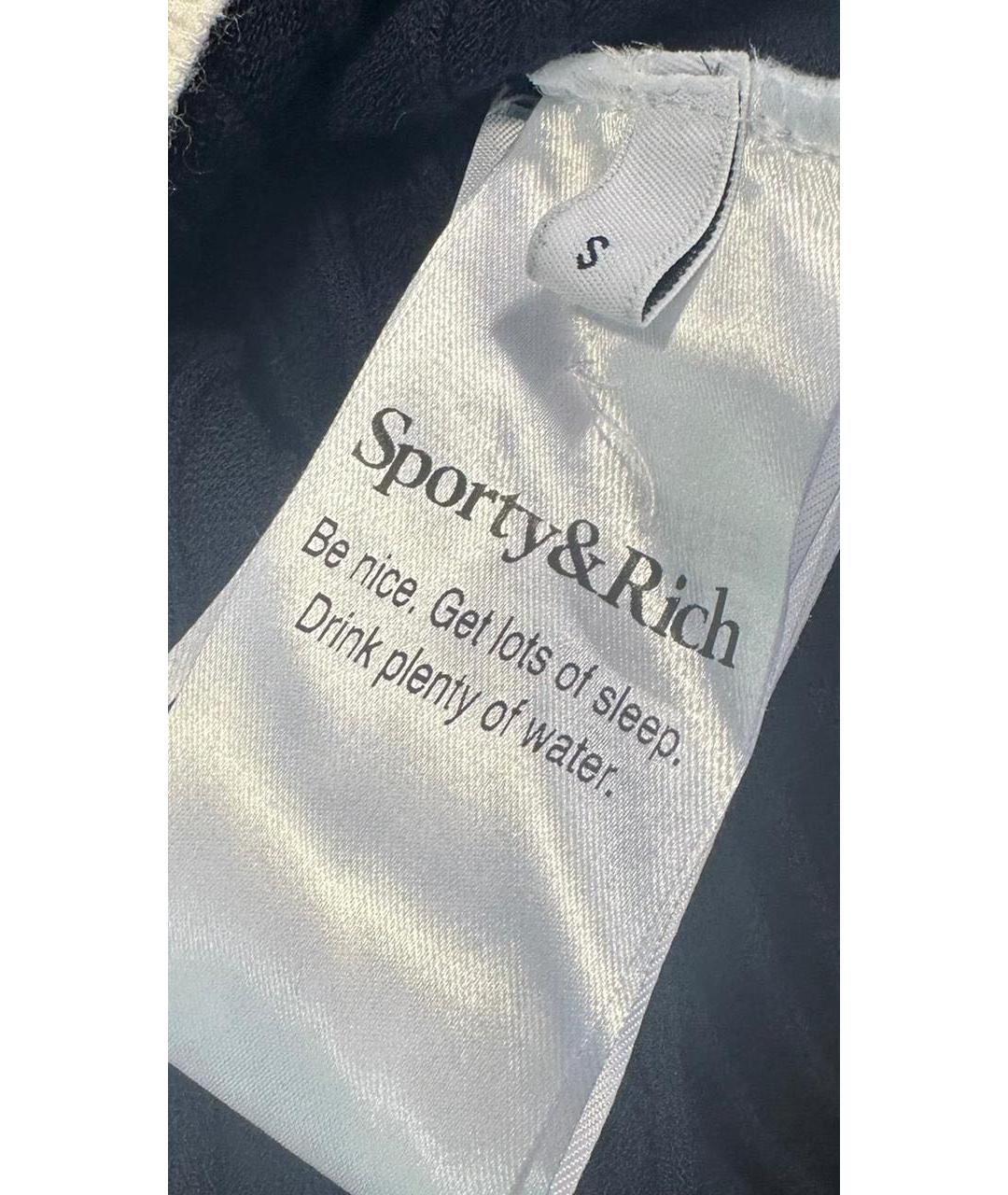 SPORTY AND RICH Темно-синий вискозный джемпер / свитер, фото 4