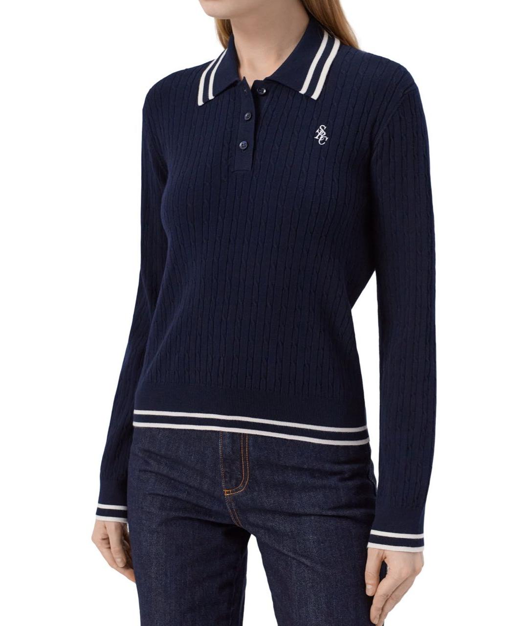 SPORTY AND RICH Темно-синий вискозный джемпер / свитер, фото 6