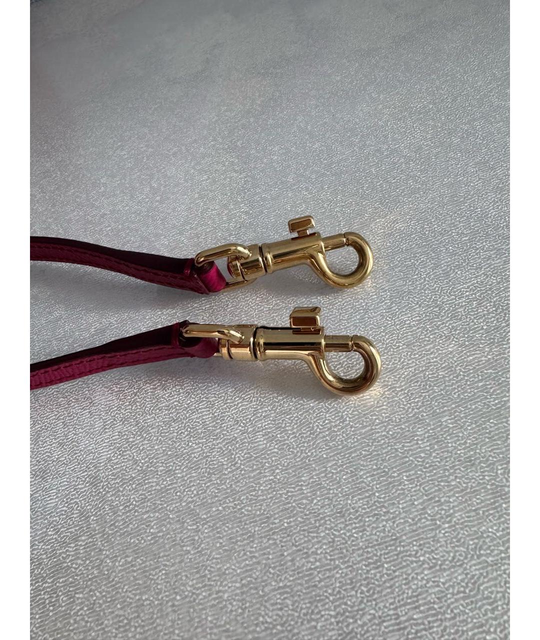 DOLCE&GABBANA Фуксия кожаная сумка через плечо, фото 6