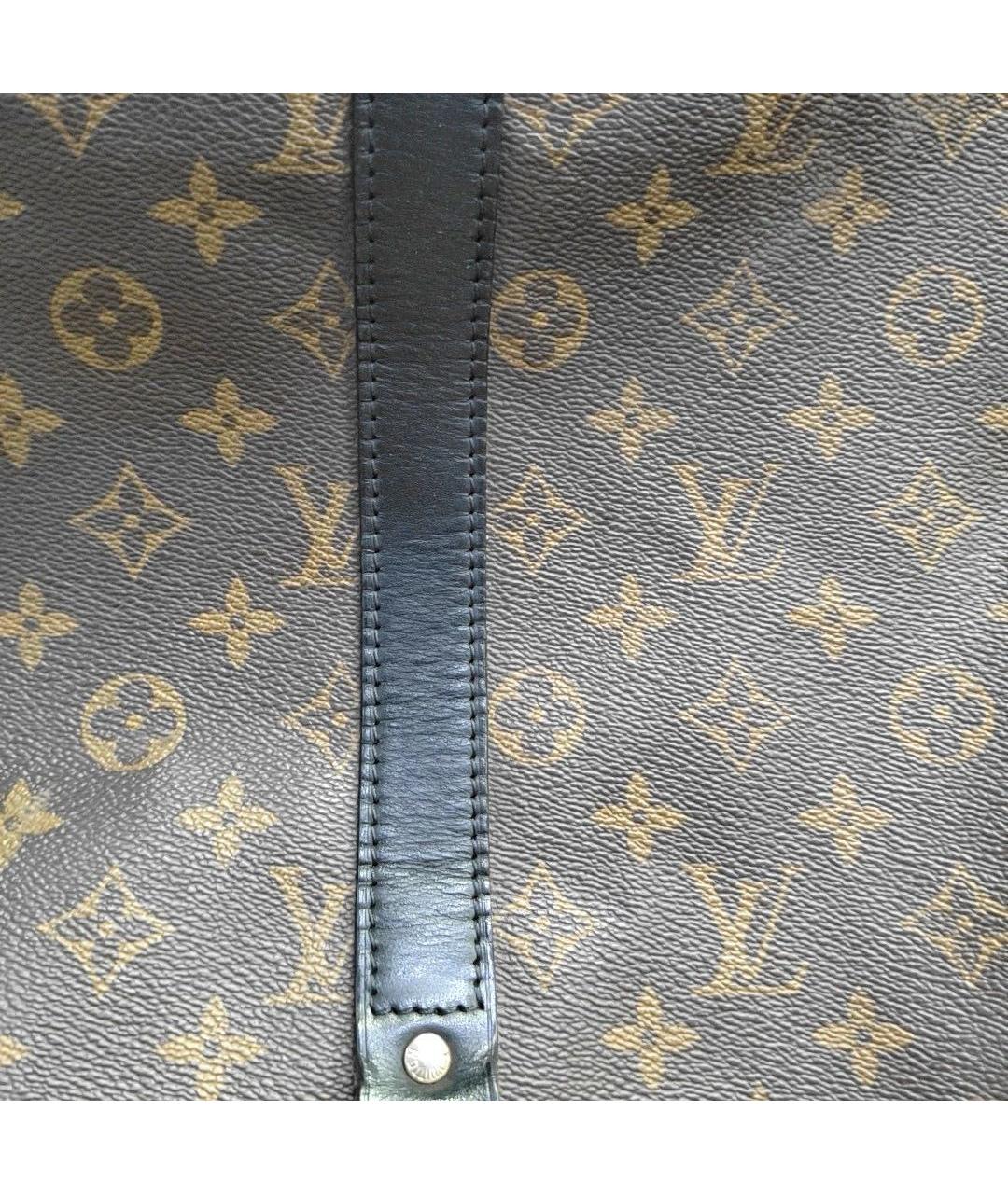 LOUIS VUITTON Коричневая кожаная дорожная/спортивная сумка, фото 7
