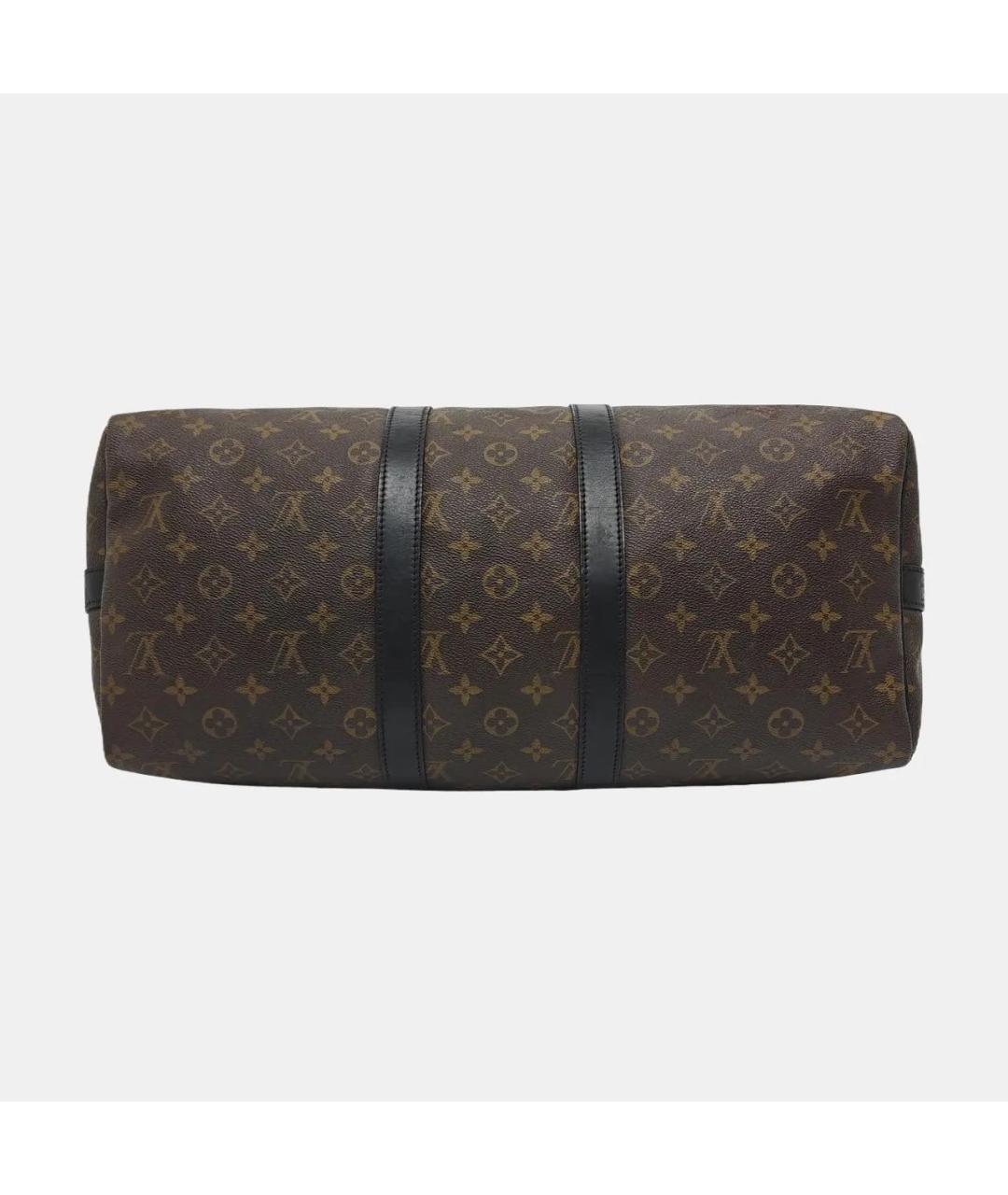 LOUIS VUITTON Коричневая кожаная дорожная/спортивная сумка, фото 4