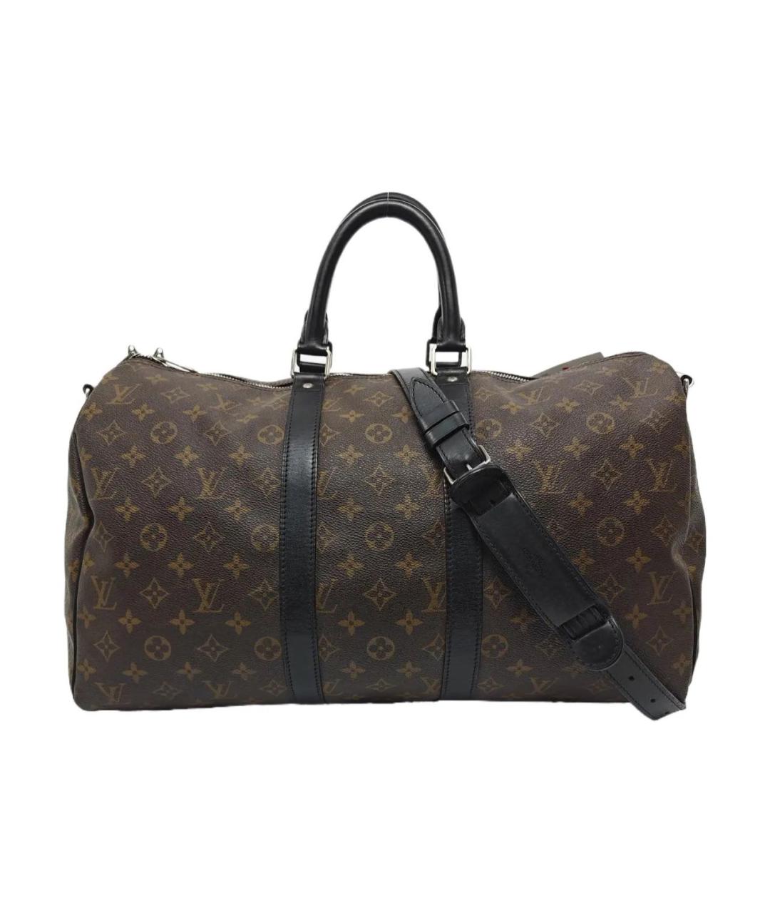 LOUIS VUITTON Коричневая кожаная дорожная/спортивная сумка, фото 1