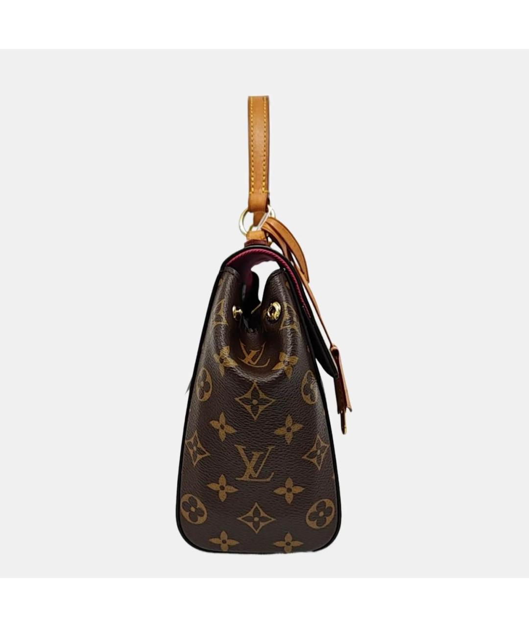 LOUIS VUITTON Коричневая кожаная сумка через плечо, фото 3