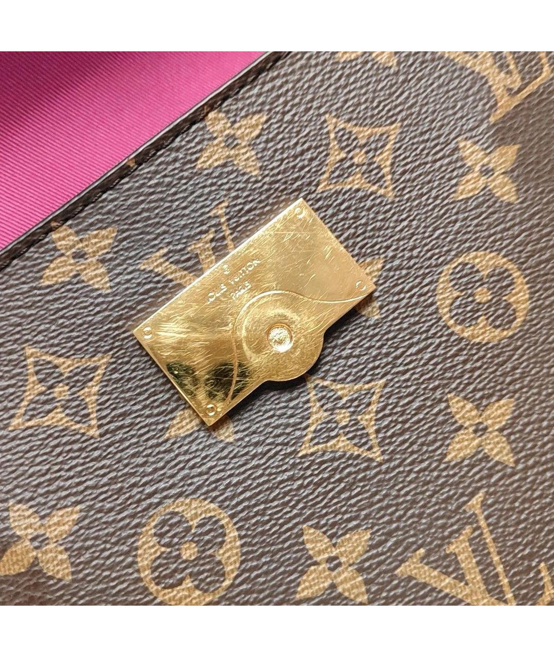 LOUIS VUITTON Коричневая кожаная сумка через плечо, фото 8