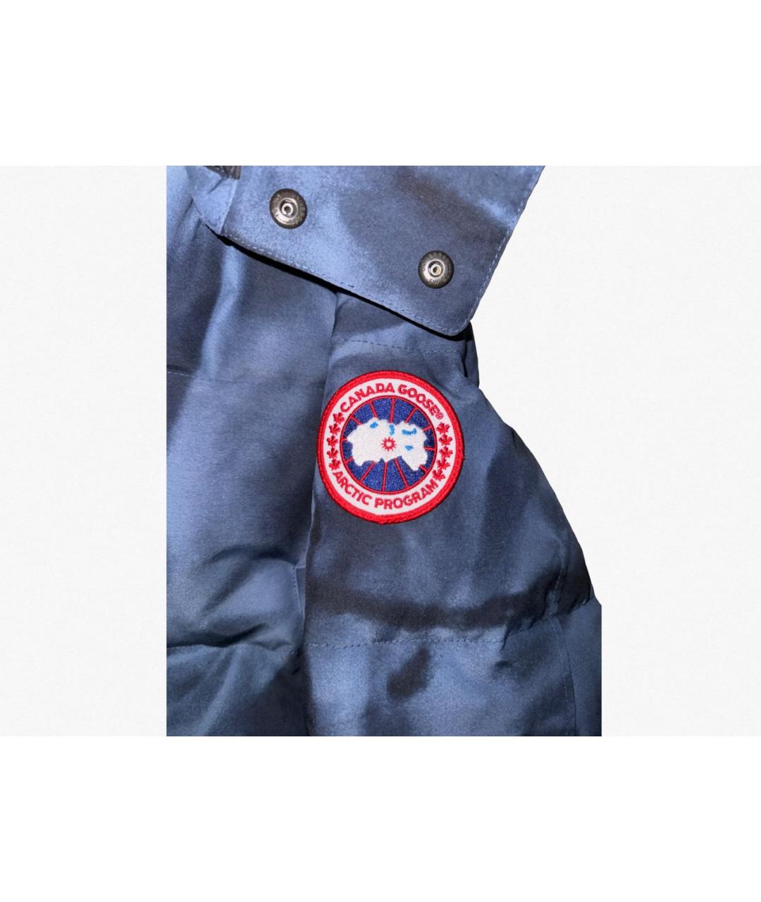 CANADA GOOSE Темно-синяя полиэстеровая парка, фото 3