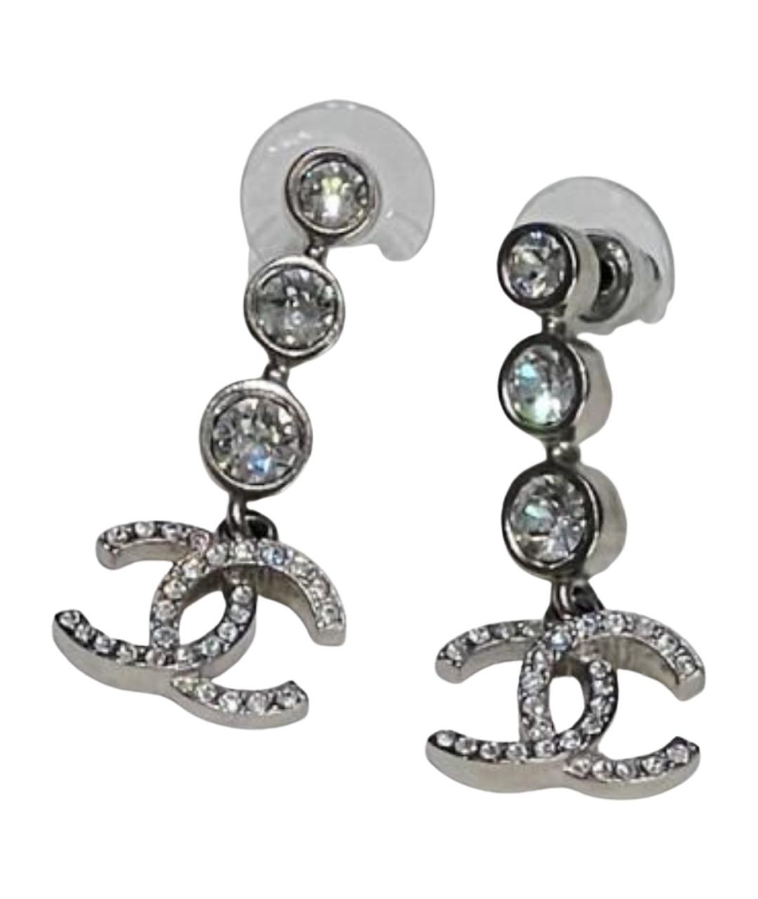 CHANEL Серебряные металлические серьги, фото 1