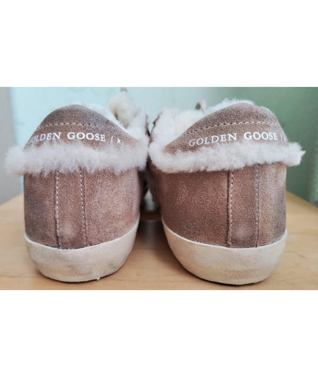 GOLDEN GOOSE DELUXE BRAND Бежевые замшевые кеды, фото 3