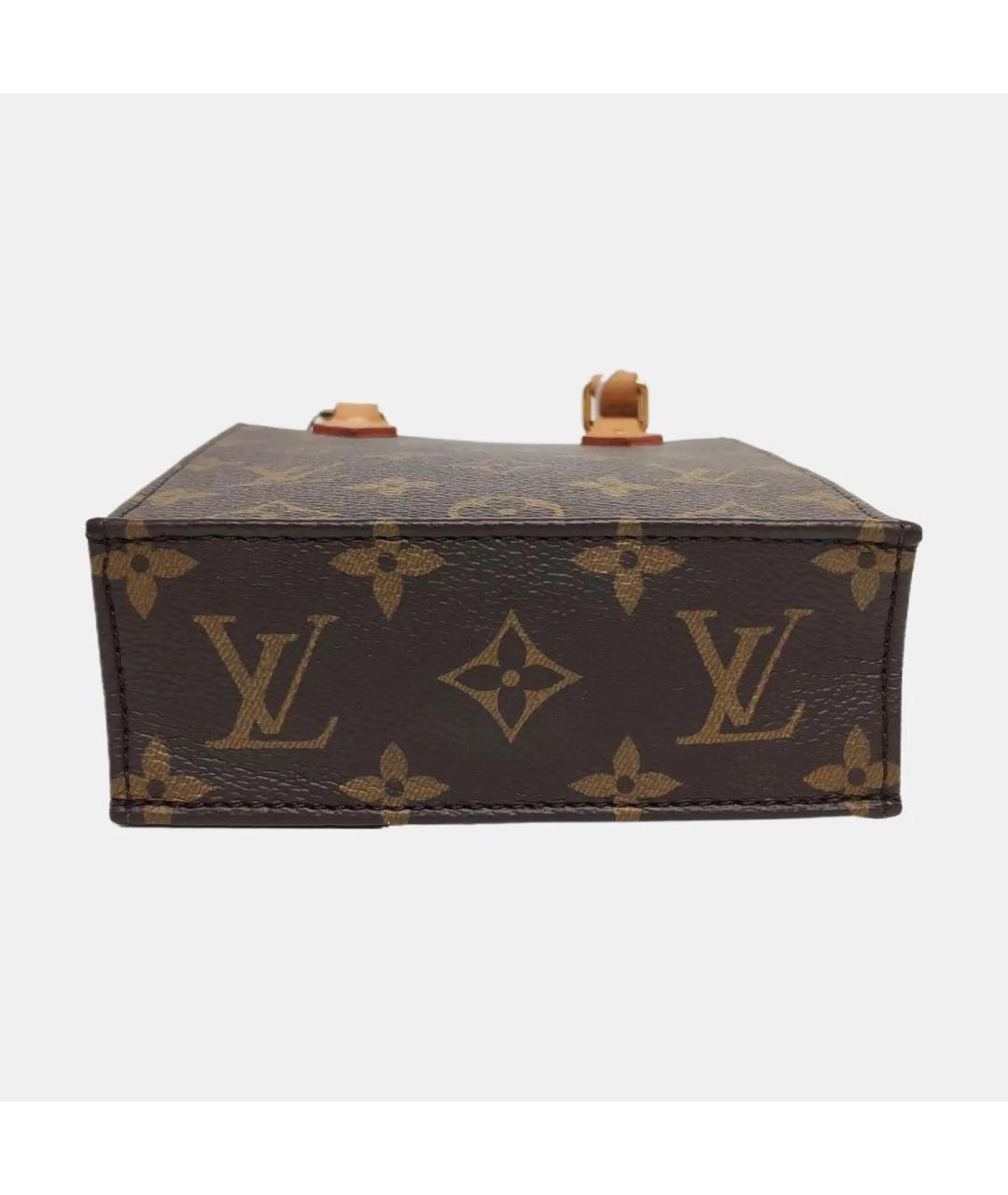 LOUIS VUITTON Коричневая кожаная сумка через плечо, фото 5