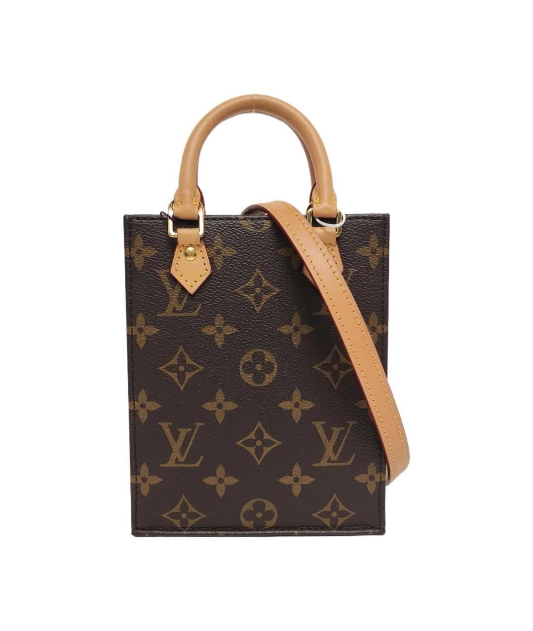 LOUIS VUITTON Коричневая кожаная сумка через плечо, фото 1