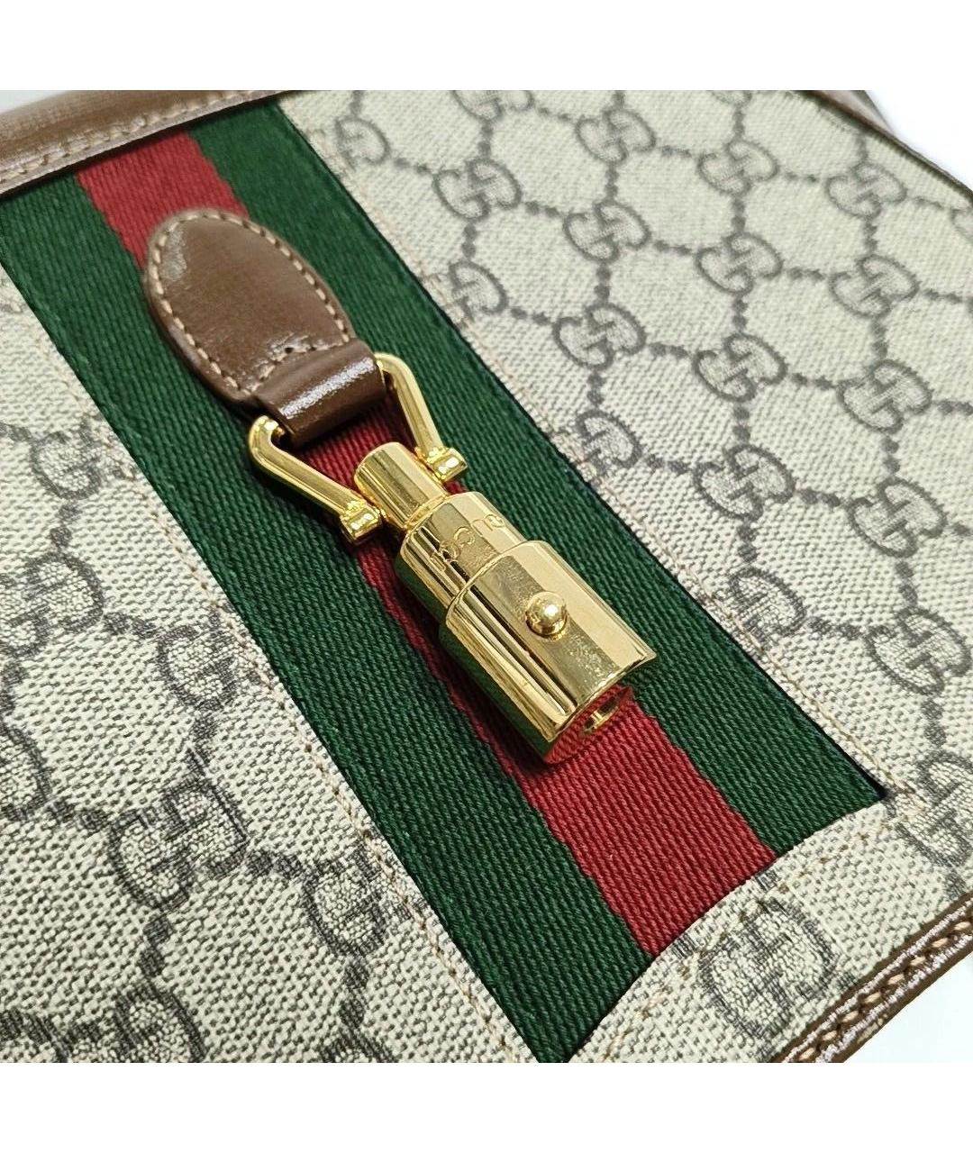 GUCCI Коричневая кожаная сумка с короткими ручками, фото 5