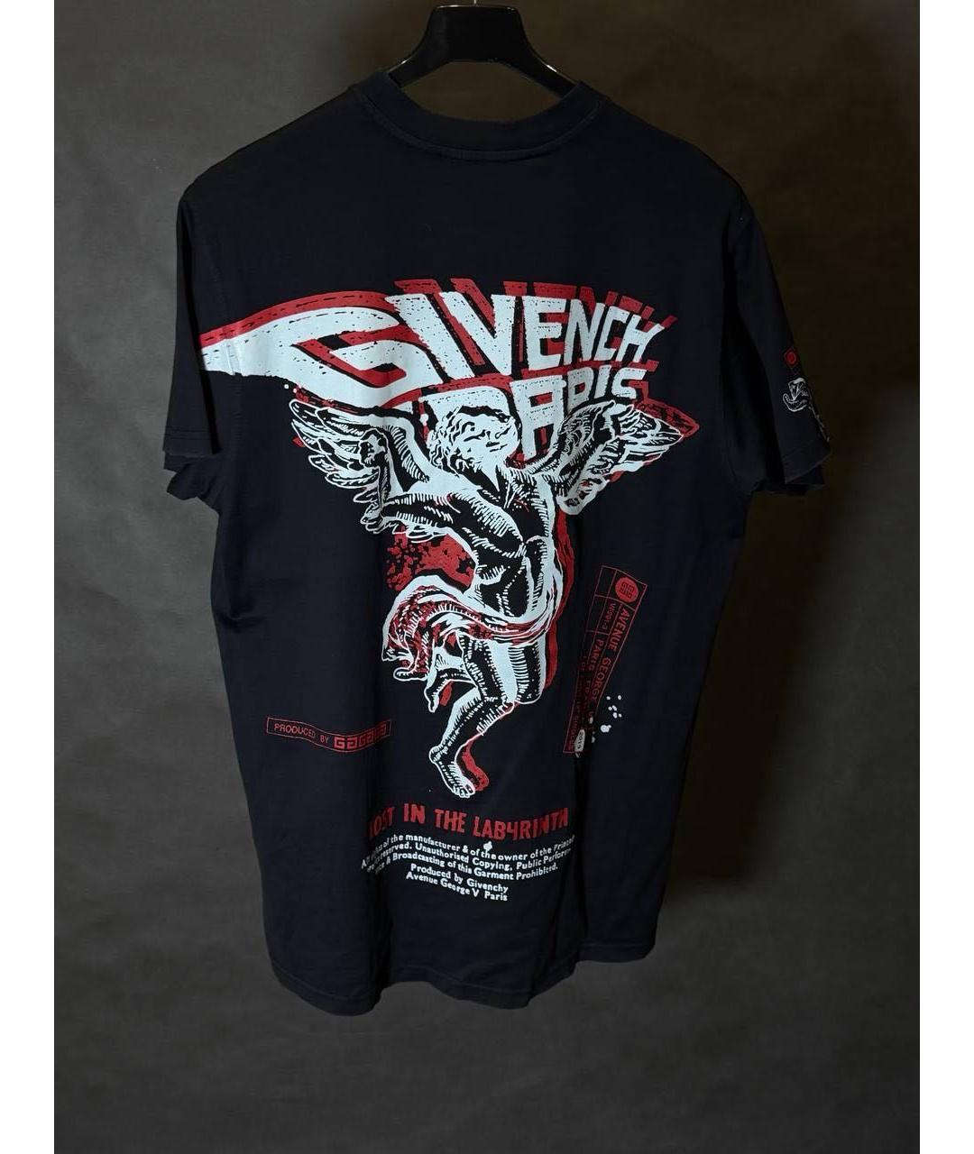 GIVENCHY Черная хлопковая футболка, фото 3