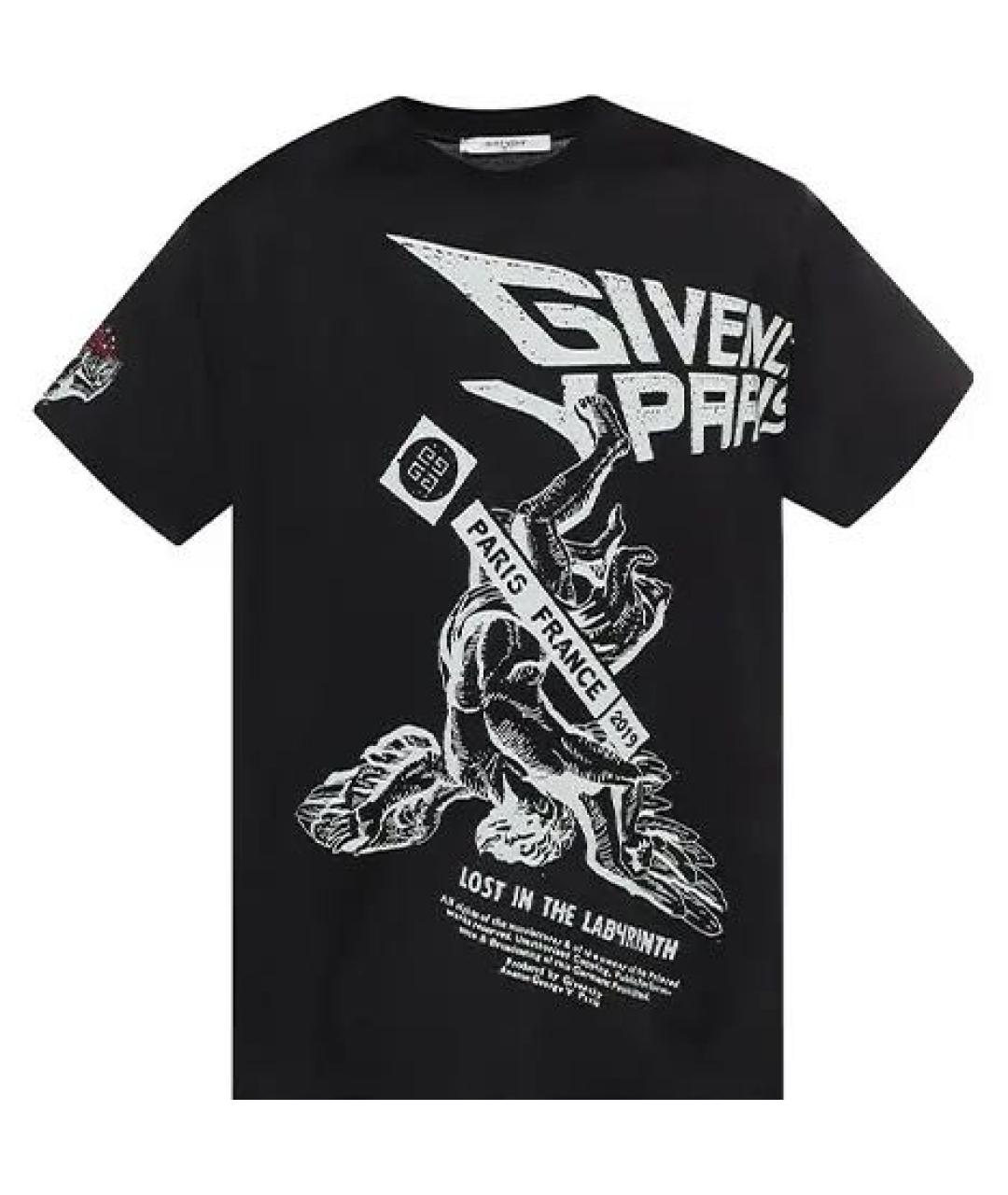 GIVENCHY Черная хлопковая футболка, фото 1