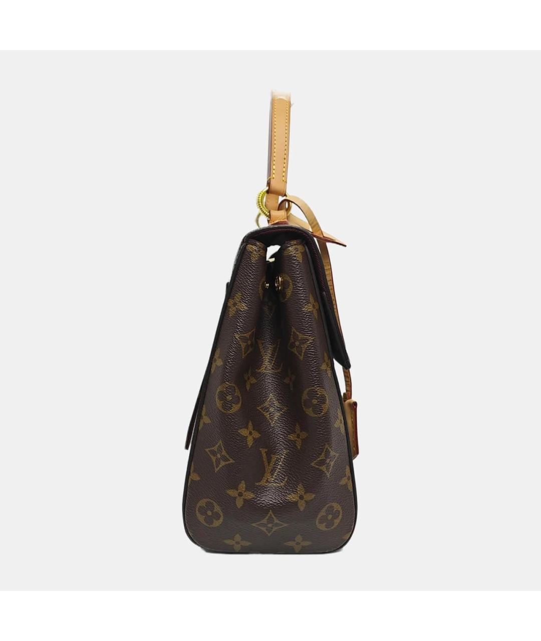 LOUIS VUITTON Коричневая кожаная сумка через плечо, фото 3