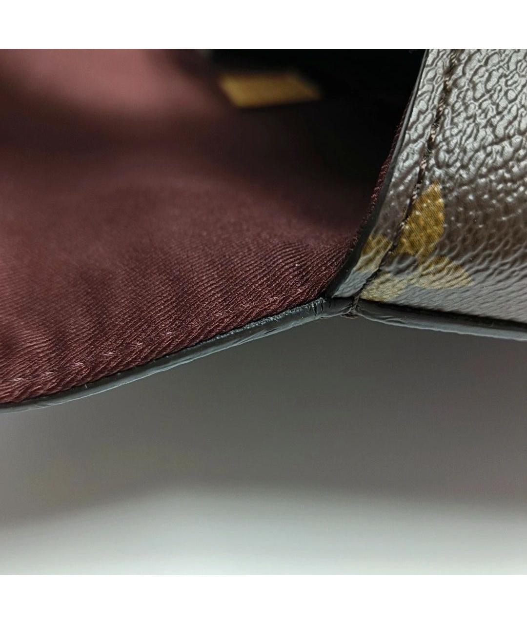 LOUIS VUITTON Коричневая кожаная сумка через плечо, фото 5