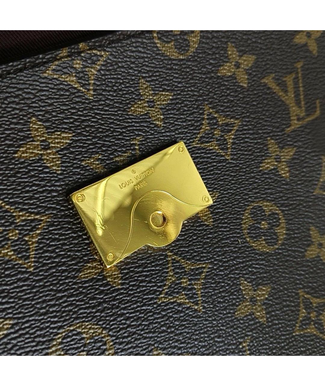 LOUIS VUITTON Коричневая кожаная сумка через плечо, фото 6