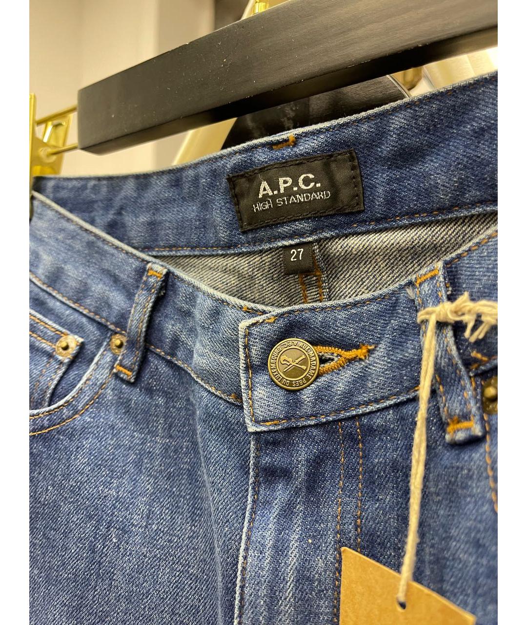 A.P.C. Синие хлопковые джинсы слим, фото 6