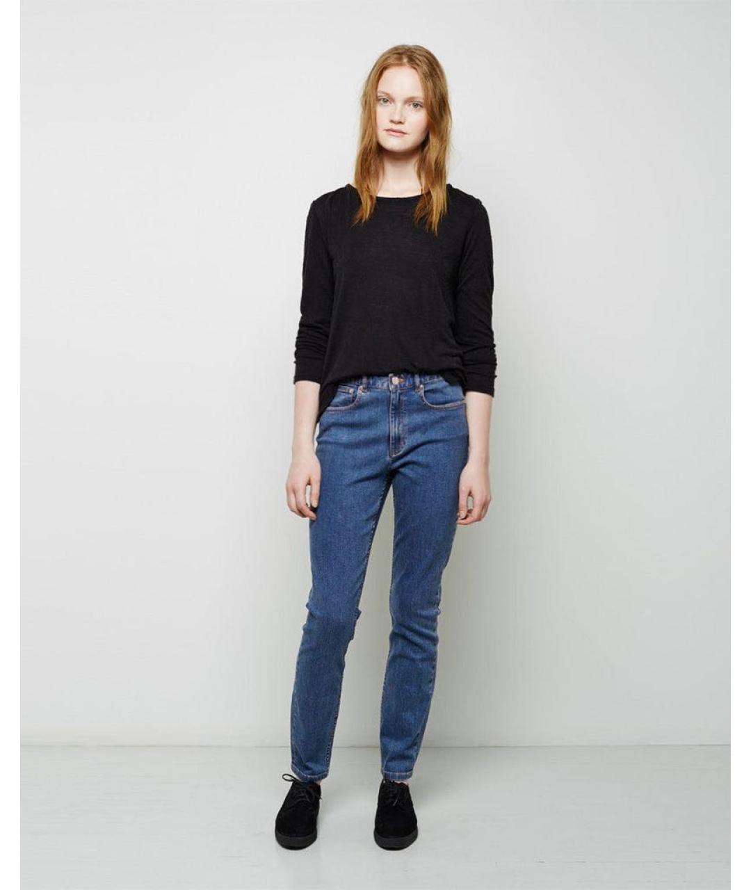 A.P.C. Синие хлопковые джинсы слим, фото 3