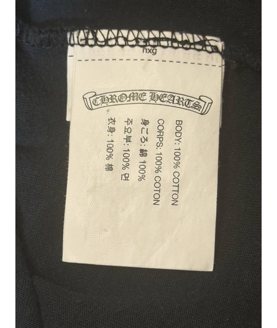 CHROME HEARTS Черная хлопковая футболка, фото 7
