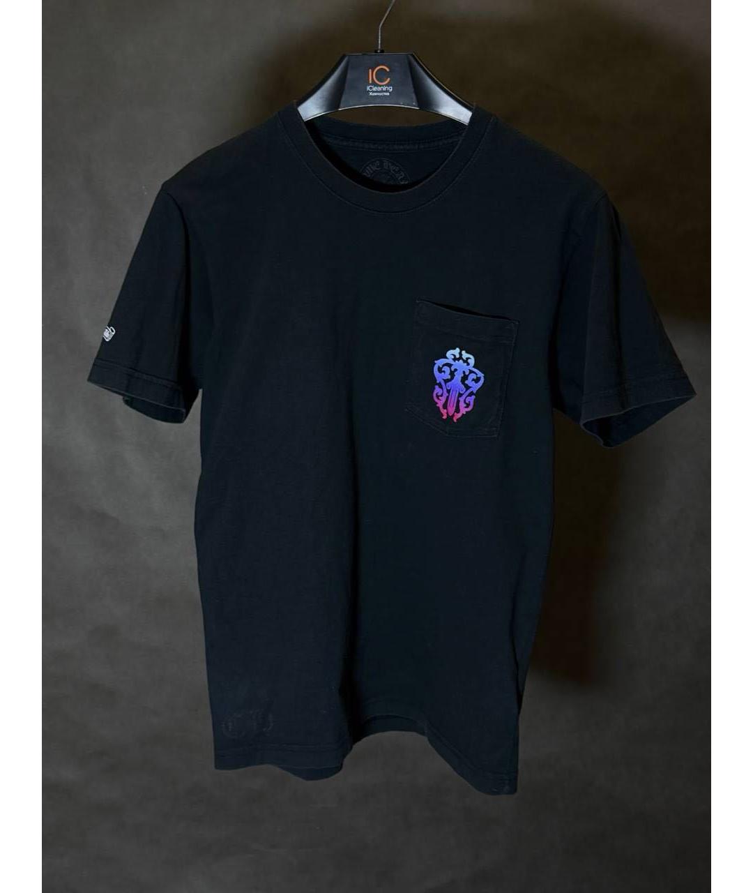 CHROME HEARTS Черная хлопковая футболка, фото 2