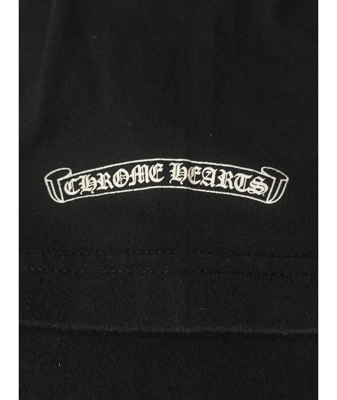 CHROME HEARTS Черная хлопковая футболка, фото 5
