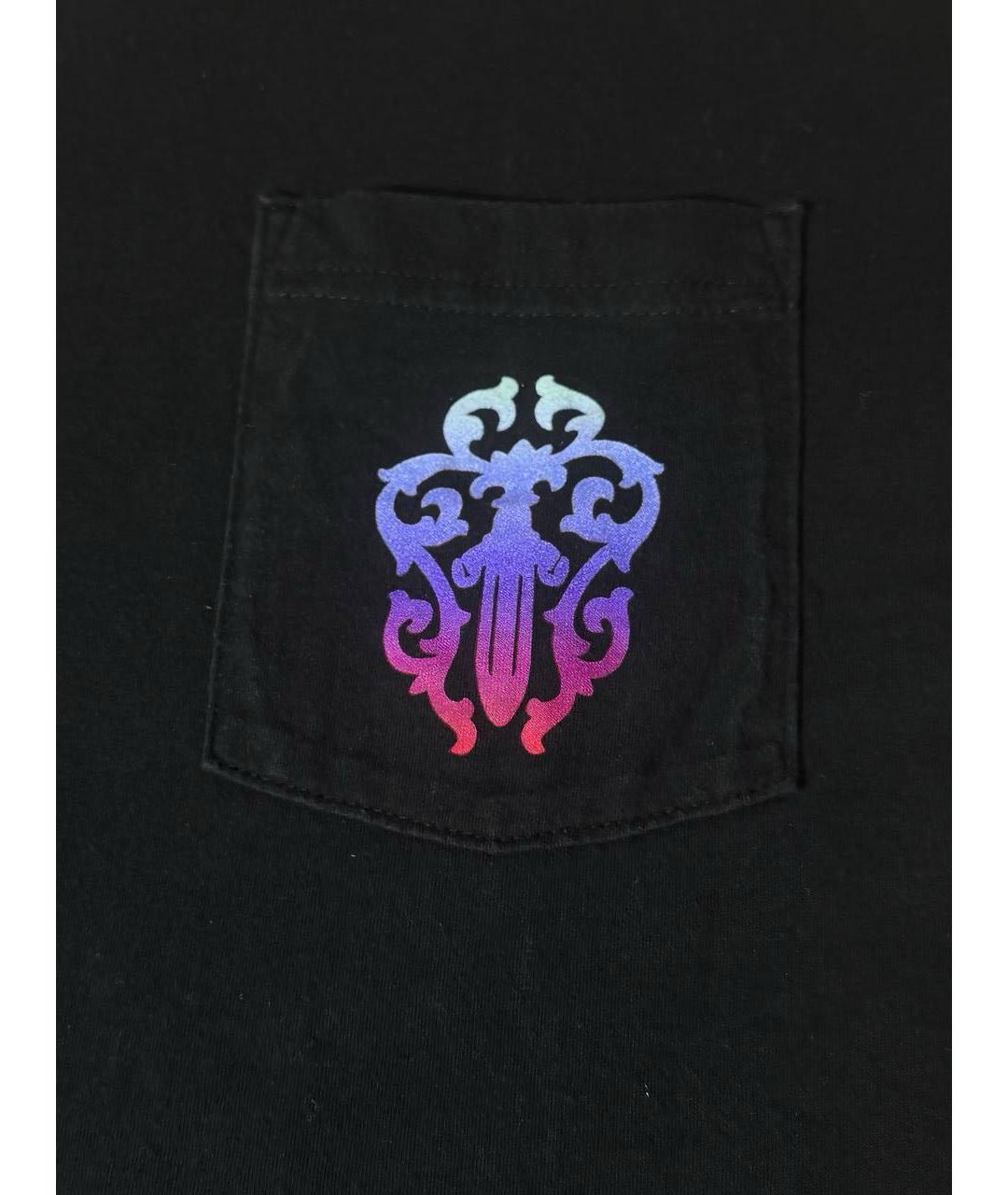 CHROME HEARTS Черная хлопковая футболка, фото 4