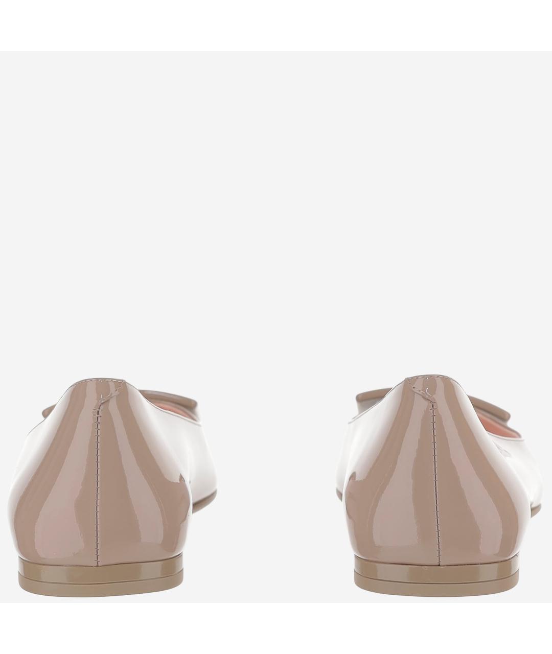 ROGER VIVIER Бежевые кожаные балетки, фото 3