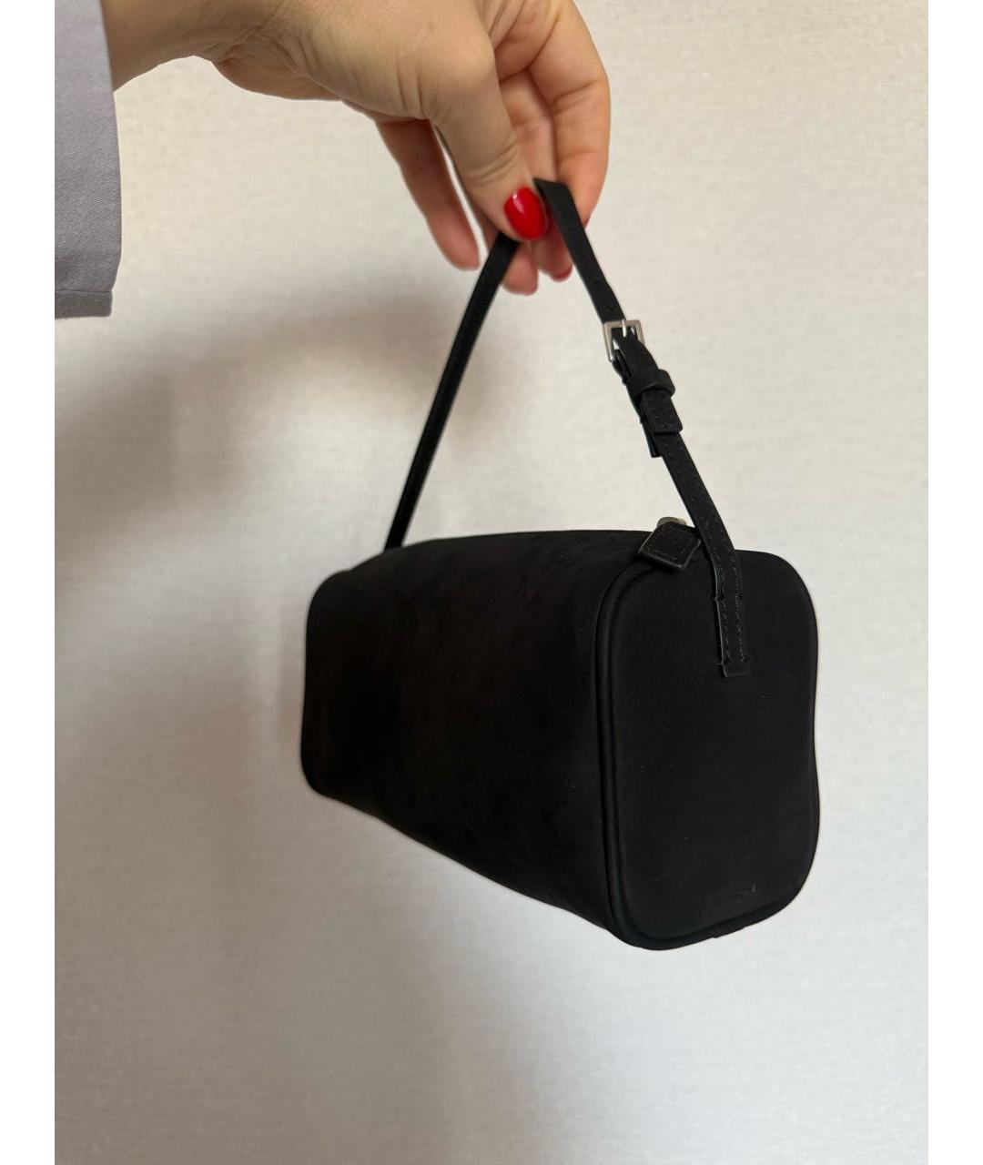THE ROW Черная замшевая сумка с короткими ручками, фото 3