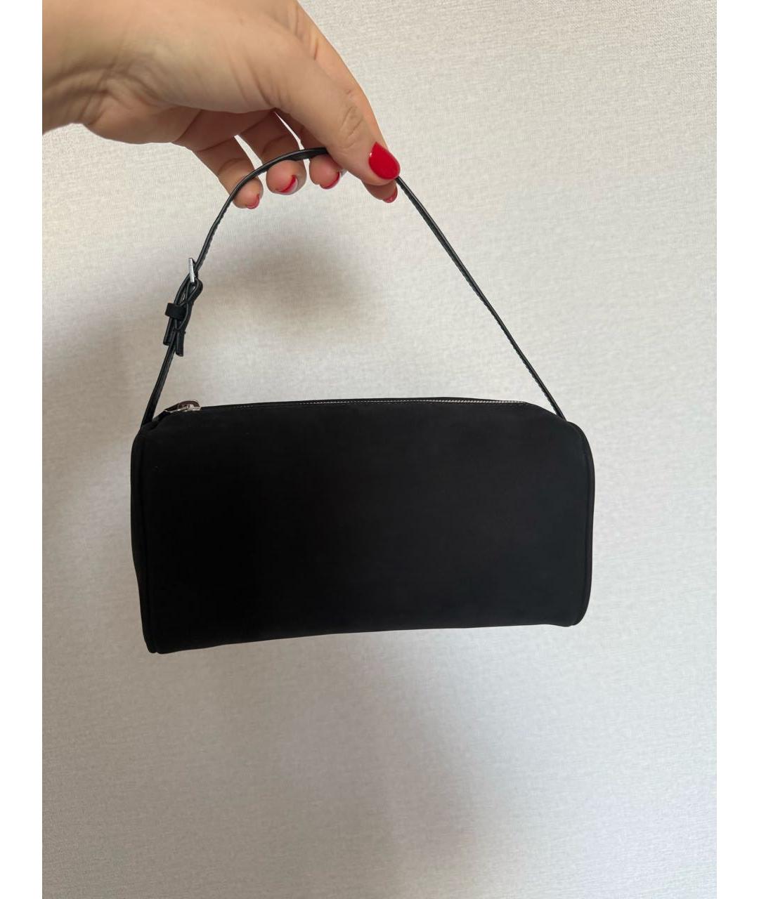 THE ROW Черная замшевая сумка с короткими ручками, фото 5