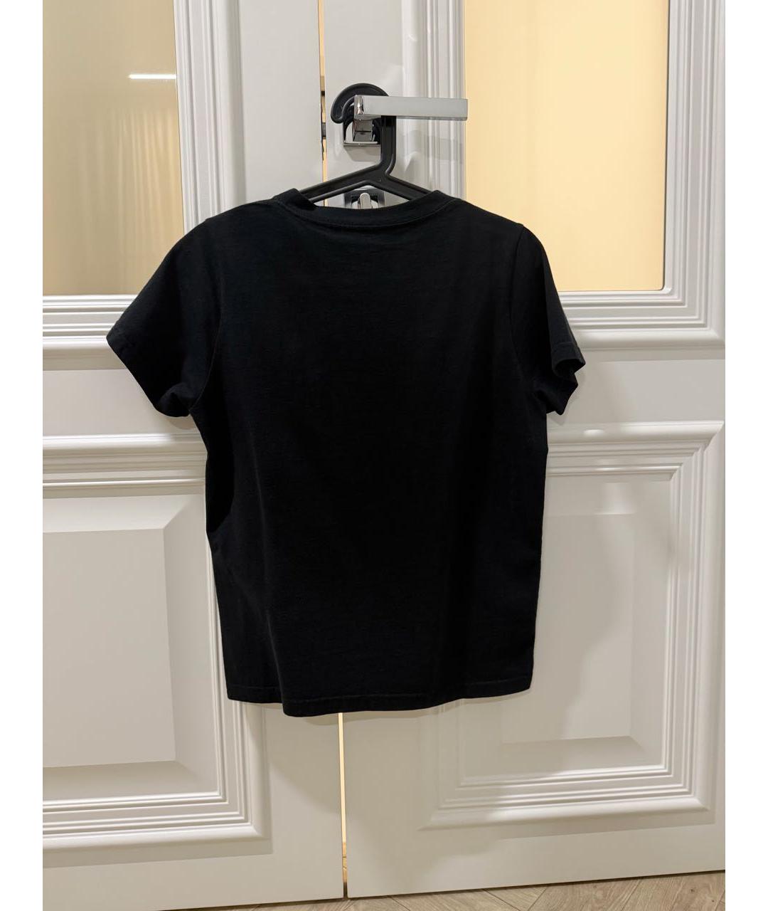 BALENCIAGA Черная хлопковая футболка, фото 2