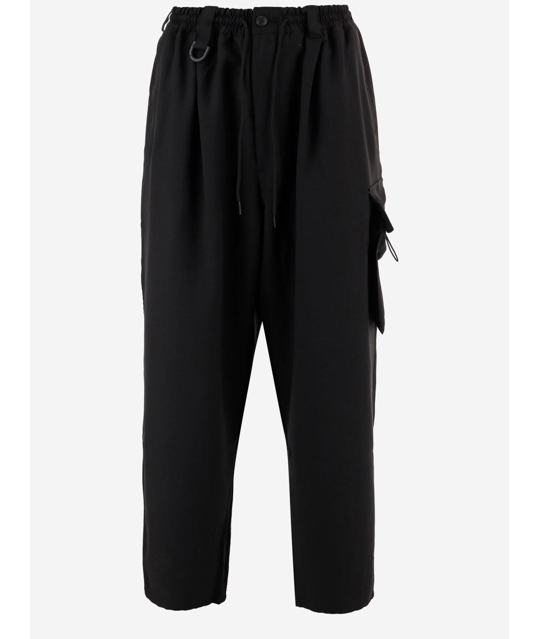 Y-3 Черные полиэстеровые повседневные брюки, фото 4