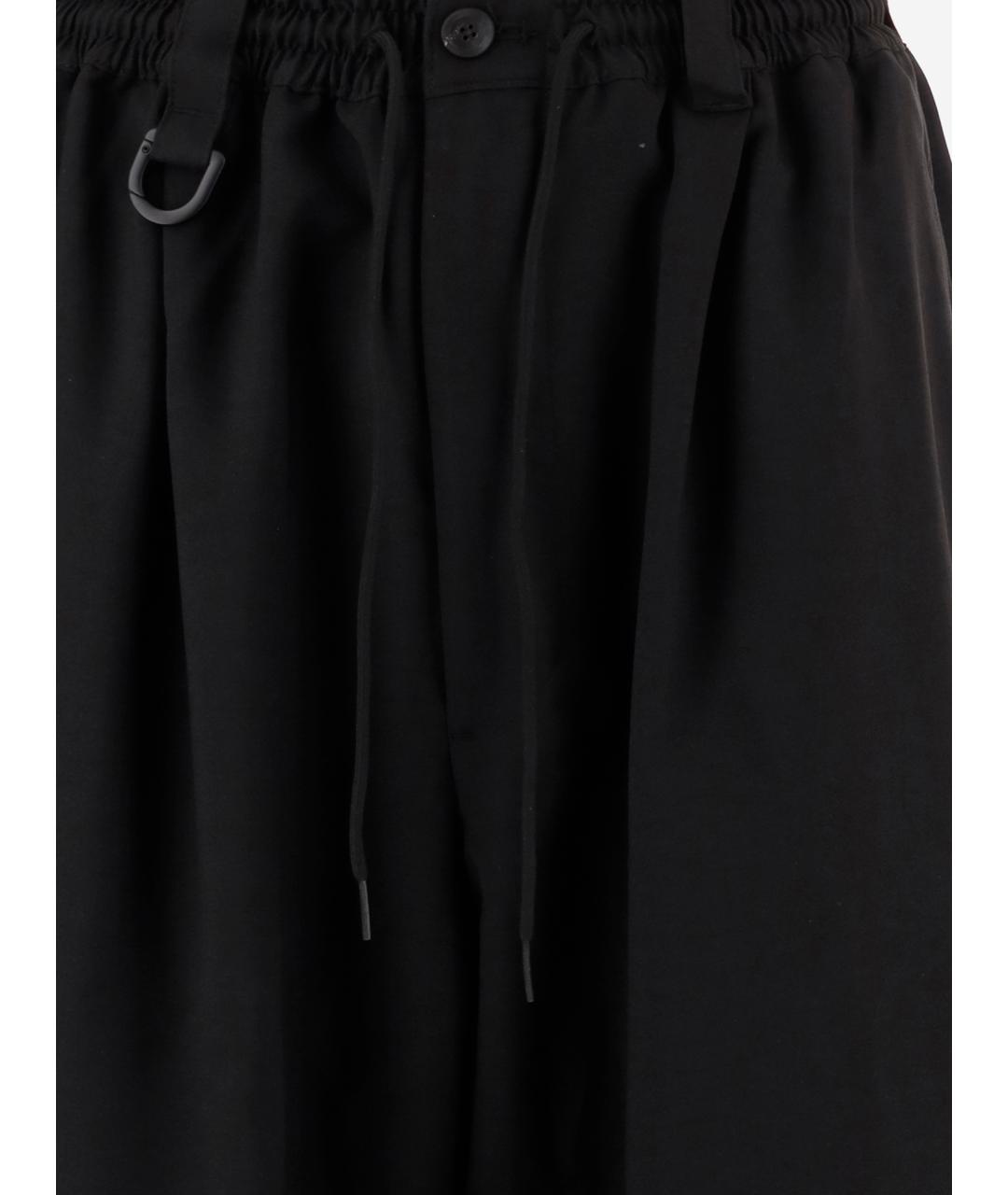 Y-3 Черные полиэстеровые повседневные брюки, фото 3