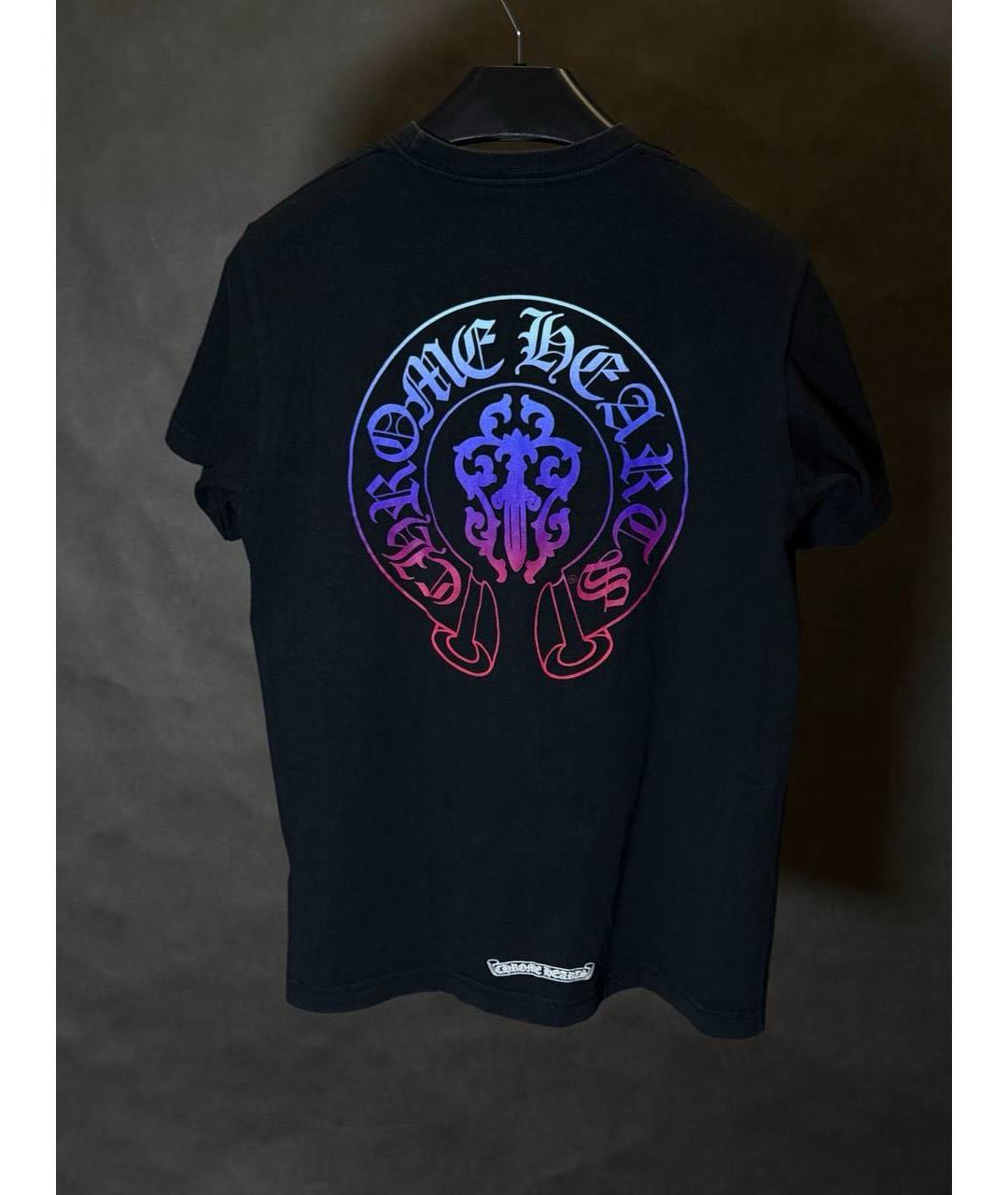 CHROME HEARTS Черная хлопковая футболка, фото 3