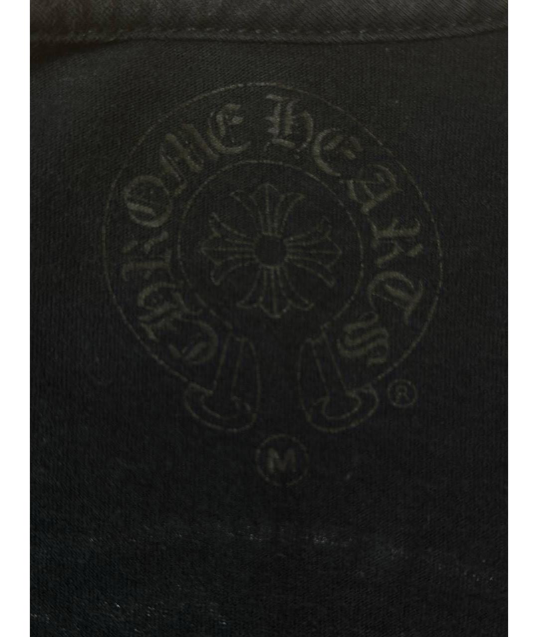 CHROME HEARTS Черная хлопковая футболка, фото 8