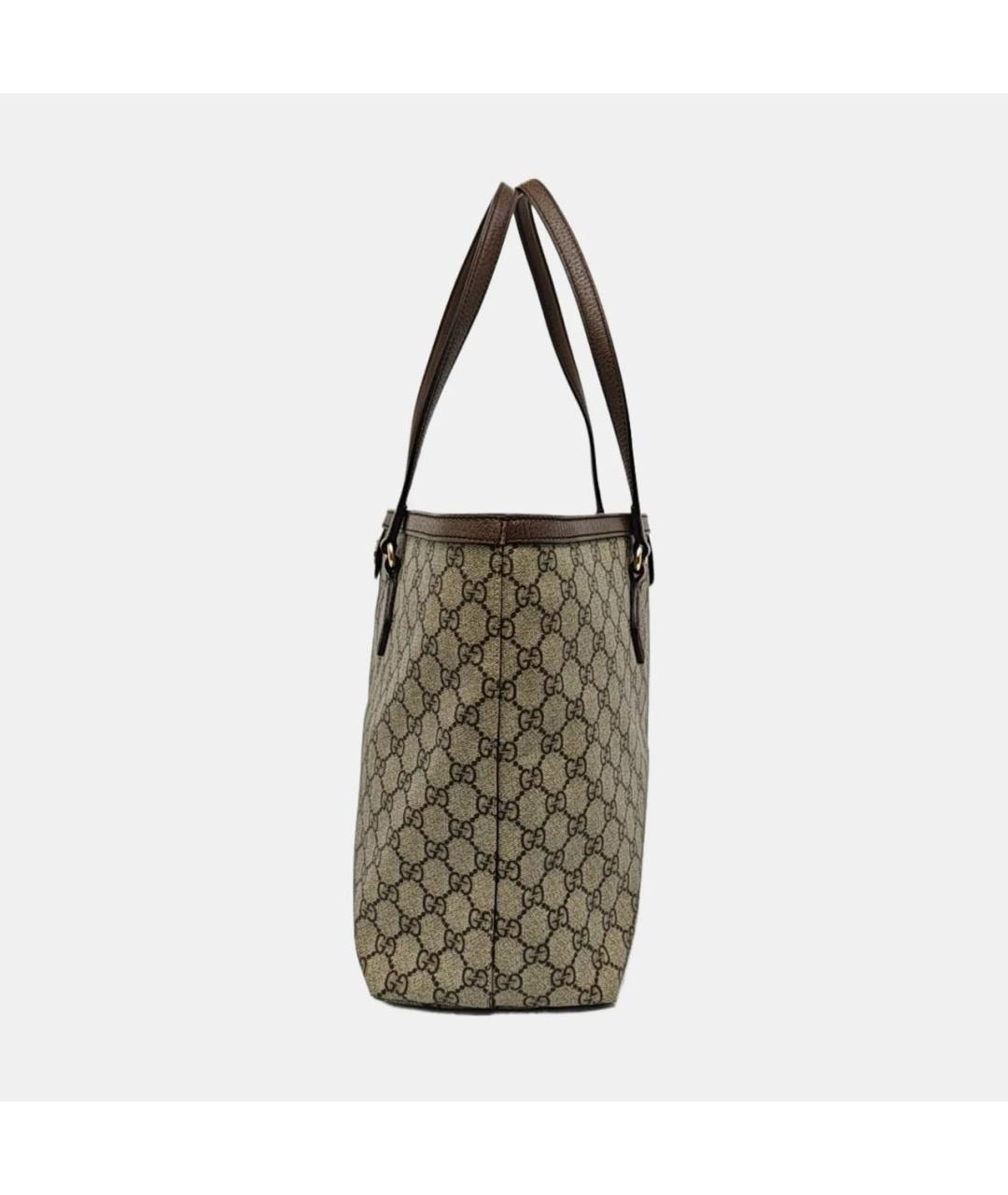 GUCCI Коричневая кожаная сумка тоут, фото 3