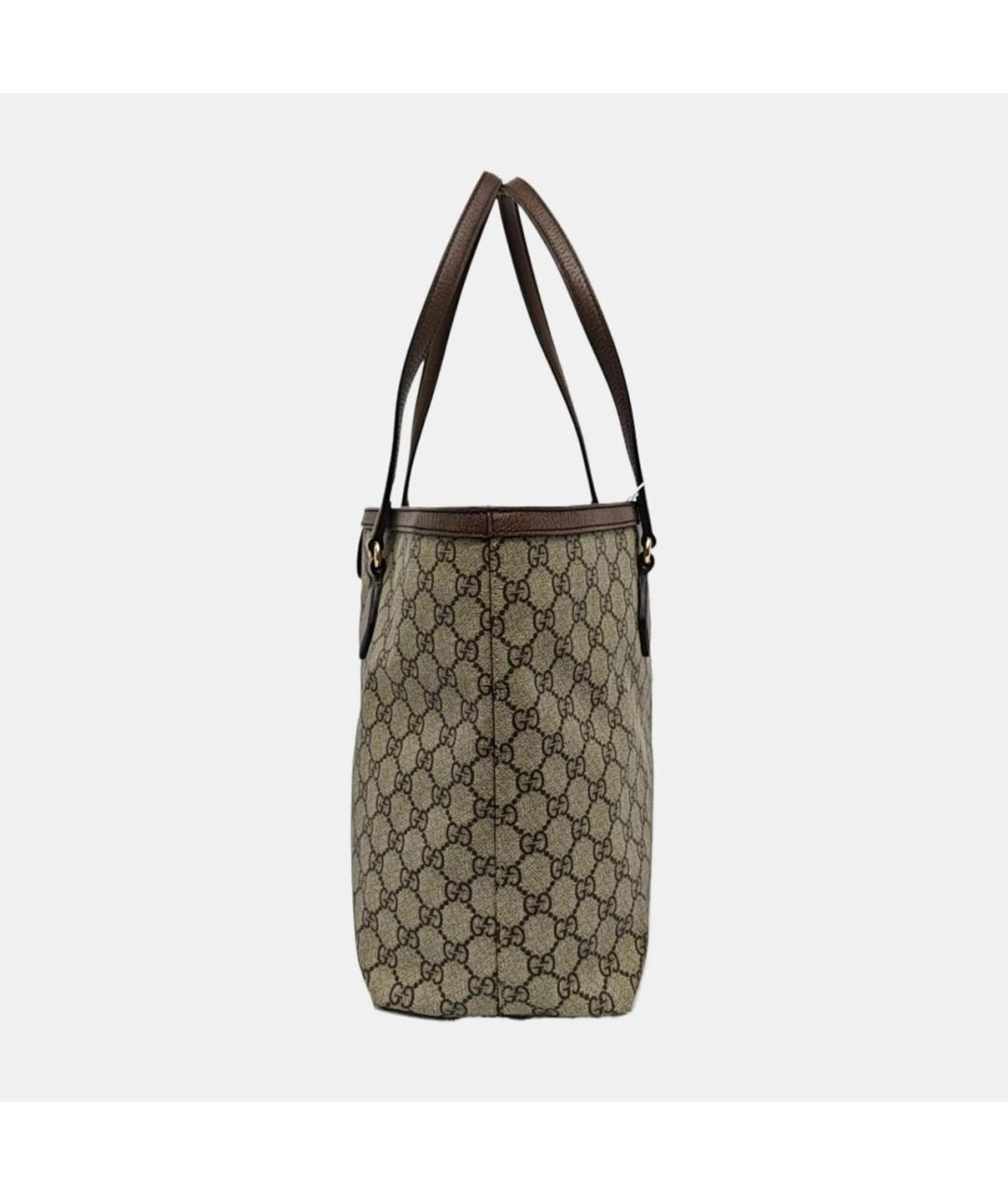 GUCCI Коричневая кожаная сумка тоут, фото 2