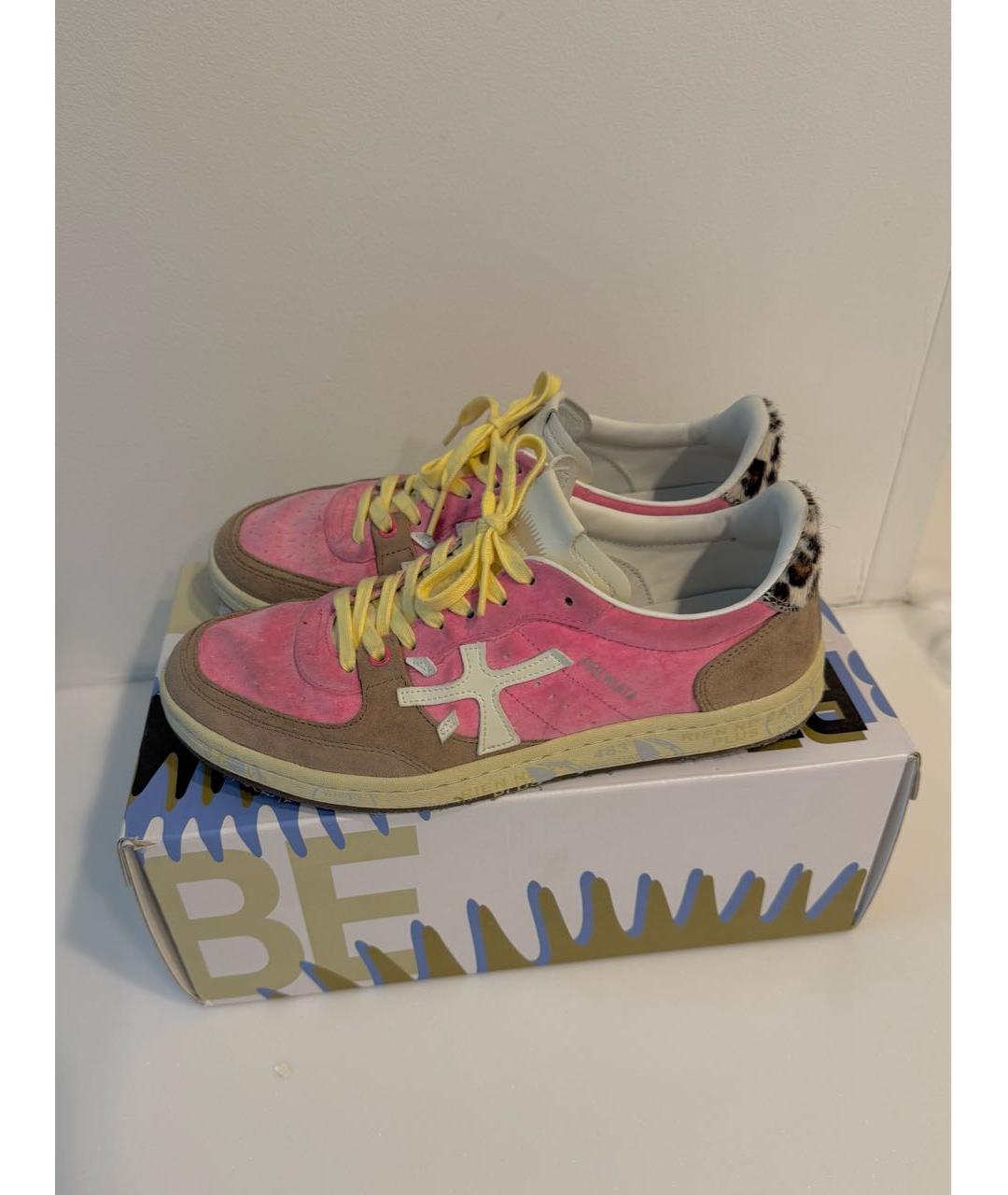 PREMIATA Розовые замшевые кеды, фото 2