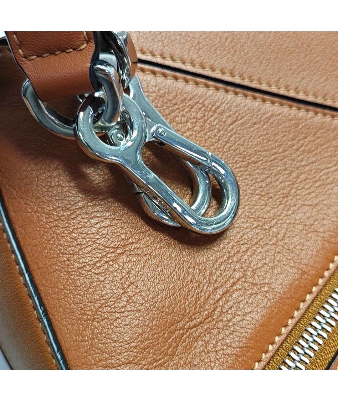 LOEWE Коричневая кожаная сумка тоут, фото 8
