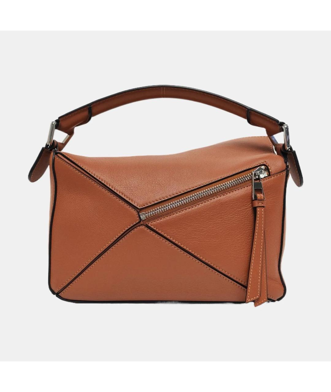 LOEWE Коричневая кожаная сумка тоут, фото 4